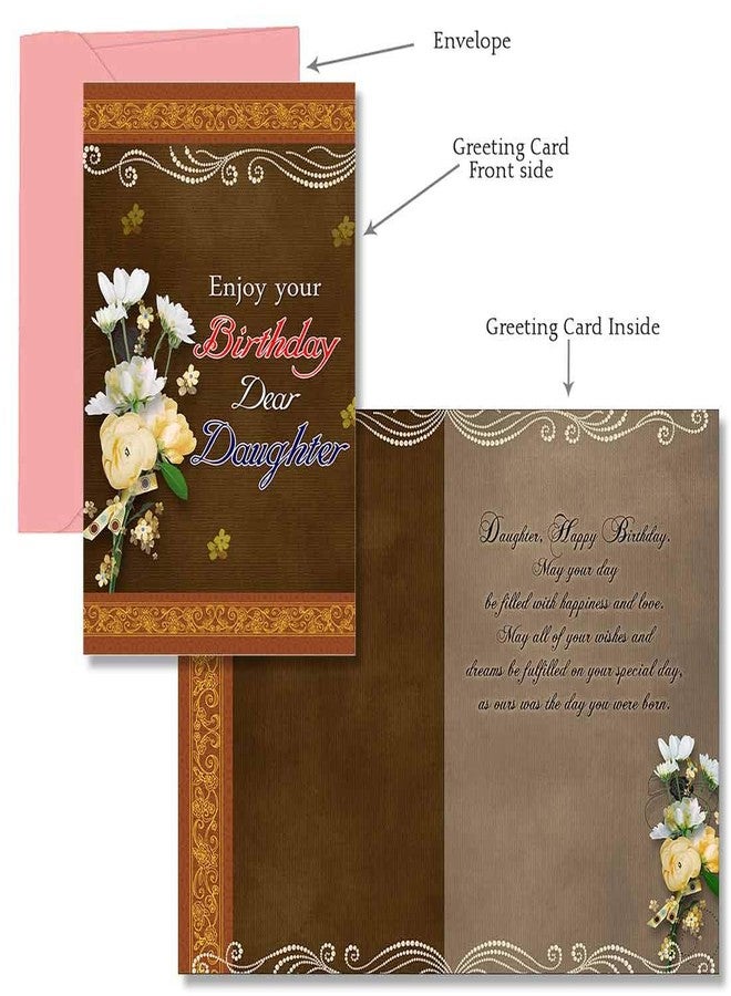 Alwaysgift Happy Birthday Daughter Greeting Card With Envelope, Happy Birthday Card for Girls (Design-4) - Image 3